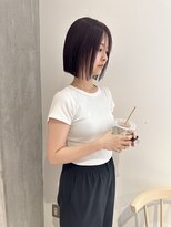 ヨーク(YOKE)&nbsp;YOKE ぱつっとボブ切りっぱなしボブタイトボブピンクラベンダー