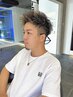 【畑中指名限定】メンズカット+金メッシュ+ツイストパーマ+1stepTR