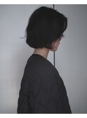 ボブパーマ くせ毛風 暗髪でオシャレ