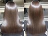 プレミアム美髪ストレート(縮毛矯正)+選べる髪質改善トリートメント￥19000