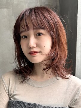 ローリー(Rowlly) ＃ミディアム＃レイヤー＃オレンジベージュ　ms３