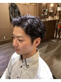 ツーブロック×パーマ