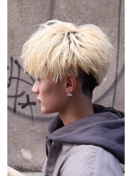 リップスヘアー 銀座(LIPPS hair) 【ほつれ束感】ハイトーンマッシュ