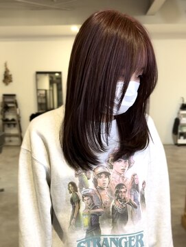 ナンバー(number+) 20代30代40代ブリーチなしヴァイオレットピンクレイヤーカット