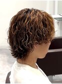 サーフカールミディアムマッシュウルフスパイラルパーマ