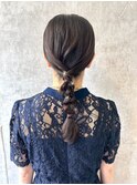 結婚式お呼ばれ編みおろし／ヘアセット/ふわふわ/アレンジ
