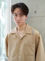 ニコ トウキョウ ロジック(nico TOKYO Logic)&nbsp;フェザーパーマニュアンスパーマメンズセンターパート襟足あり