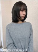 レイヤーカット/オリーブグレージュ/デザインカット