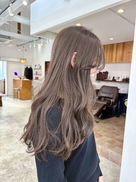 オーリーエトワ 御器所(oorry.etwa) 圧倒的透明感ブリーチなしダブルカラー/ラベンダーベージュ