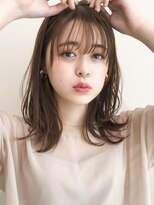 リヤン 表参道(lyann)&nbsp;エアリーカールイメチェン斜めバングサイドバングモテ髪前髪