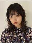 ワンホンレイヤー/ミルクティーブロンド/ダークブルー/表参道