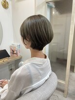 シアアルン 新小岩店(SHEER alun)&nbsp;◆ 大人可愛い丸みショート×艶オリーブベージュ【新小岩】