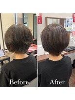 ヘアカラー専門店カラープラス石和店&nbsp;40代50代60代/BeforeAfter/白髪染め/おしゃれ染め