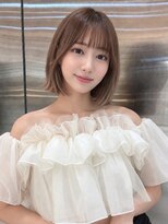 シー バイ ロンド 新宿(Sea by Lond)&nbsp;ワンホンレイヤ ー×ダークブルー[デジタルパーマ/ボブ/韓国]