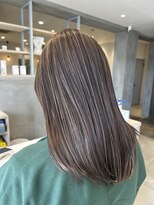 ロテ(LOTE.)&nbsp;一宮/ ハッシュウルフ ロング ミントグレージュ 流しバング