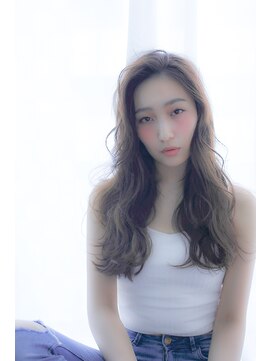 クラン(clan) キャラメルベージュ×シースルーセミディ