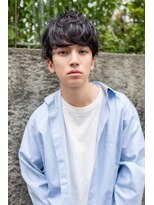 メゾンバイハバナ(maison by HAVANA)&nbsp;メンズビジネスツーブロックアップバング束感ショートマッシュ