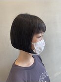 大人可愛いミニボブ