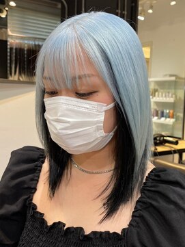 ベレーザ 渋谷(BELEZA) 2626インナーカラーブルーサファイア逆グラデーションバイカラー