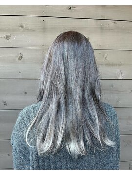 リンク 本店(RINK) ハイライト パープルグレー/大人女子/クール/20代30代40代