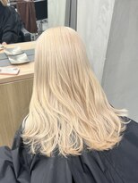 ペレ 渋谷(PELE)&nbsp;デザインカラー/レイヤーカット/ウェットヘア/オリーブベージュ