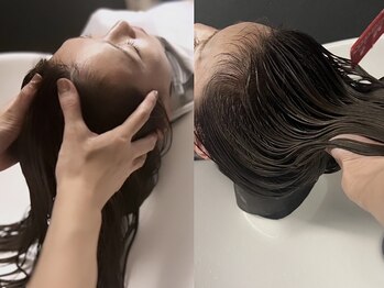 ヘアメイク リヴ(Hair Make Liv)の写真/【舞鶴市/ヘッドスパ】美しい髪は頭皮から。美髪に欠かせない頭皮環境を整え,髪も心も喜ぶ贅沢な癒し時間を