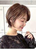 30代40代大人女性/前髪ありショートボブ/ショートヘア/髪質改善