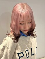 ベレーザ 渋谷(BELEZA)&nbsp;13274ブリーチ＆ダブルカラー韓国レイヤーラベンダーピンク