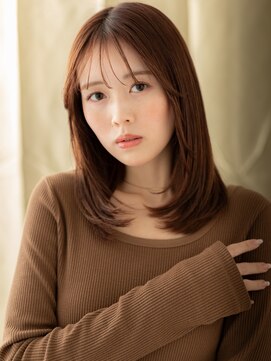 カバーヘア ブリス 川口(COVER HAIR bliss) 艶カラー内巻きワンカールエアストレートTc2川口20代30代40代