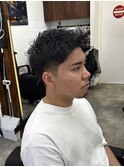 ピンパーマ/大人スパイキー/メンズ/メンズカット/眉毛/バーバー