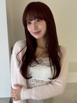 ユーフォリア 新宿店(Euphoria) イメチェン小顔前髪外ハネボブ大人可愛いチェリーブラウン