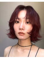 ストラマ(STRAMA) mizunoフェイスレイヤー/レッド/ブリーチなしダブルカラー