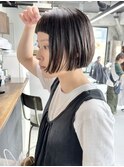 ショートバングミニボブ【福岡 パーマ デジタルパーマ 髪質改善