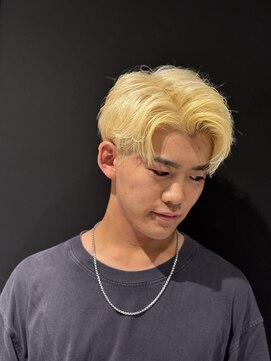 ヒロギンザ 大阪本店(HIRO GINZA) 金髪アップバング