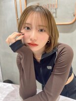 ロンドリゼル 札幌(Lond RiseL) オリーブグレー/前髪/ボブ/マロンベージュ/レイヤーカット/小顔