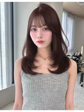 天神美容室 【Haru天神美容室 】ミディアムレイヤー×ラベンダーグレージュ