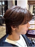 韓国マッシュフェザーパーマニュアンスパーマセンターパート