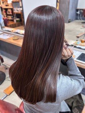 ロティー(loty) ストレート レイヤー 髪質改善 ピンクベージュ 透明感カラー