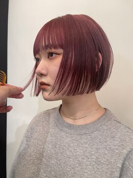 ラボトウキョウ 池袋店(LABO Tokyo) 【ボルドーカラー×丸みボブで大人可愛いスタイルに】髪質改善