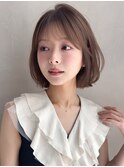 こなれヘア夏ミルクブラウンナチュラルカールデジタルパーマ