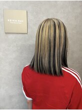 ケイカヘア(KEIKA Hair)&nbsp;抜きっぱなしアンブレラカラー切りっぱなしボブ