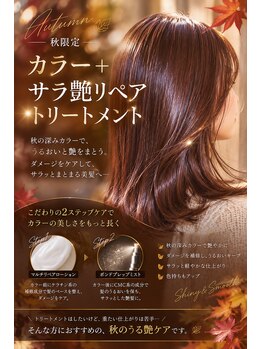TBK 鶴ヶ峰店の写真/秋色カラーメリペアケアで、夏のダメージをケア。サラッと軽やかな艶髪へ