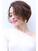 大人綺麗ひし形前下がりショートボブ　２０代３０代４０代