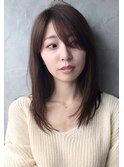 【ナチュラルなツヤ】小顔セミロング