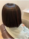 赤メッシュ/アッシュピンク/ニュアンスカラー