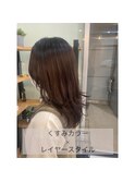 【Zina千早】くすみブルー/艶カラー/20代30代40代