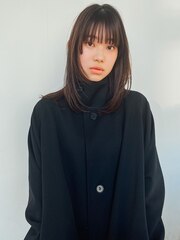 ウルフ小松菜奈ロングレイヤーイルミナカラーストレート髪質改善