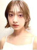 【修】20代30代40代◎透明感カラー×韓国切りぱなしボブ