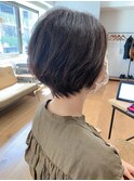 グレージュカラー/透明感ボブ/ミニボブ/アッシュブラウン 日比谷