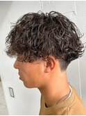 波巻きスパイラルパーマツイストパーママッシュメンズパーマ